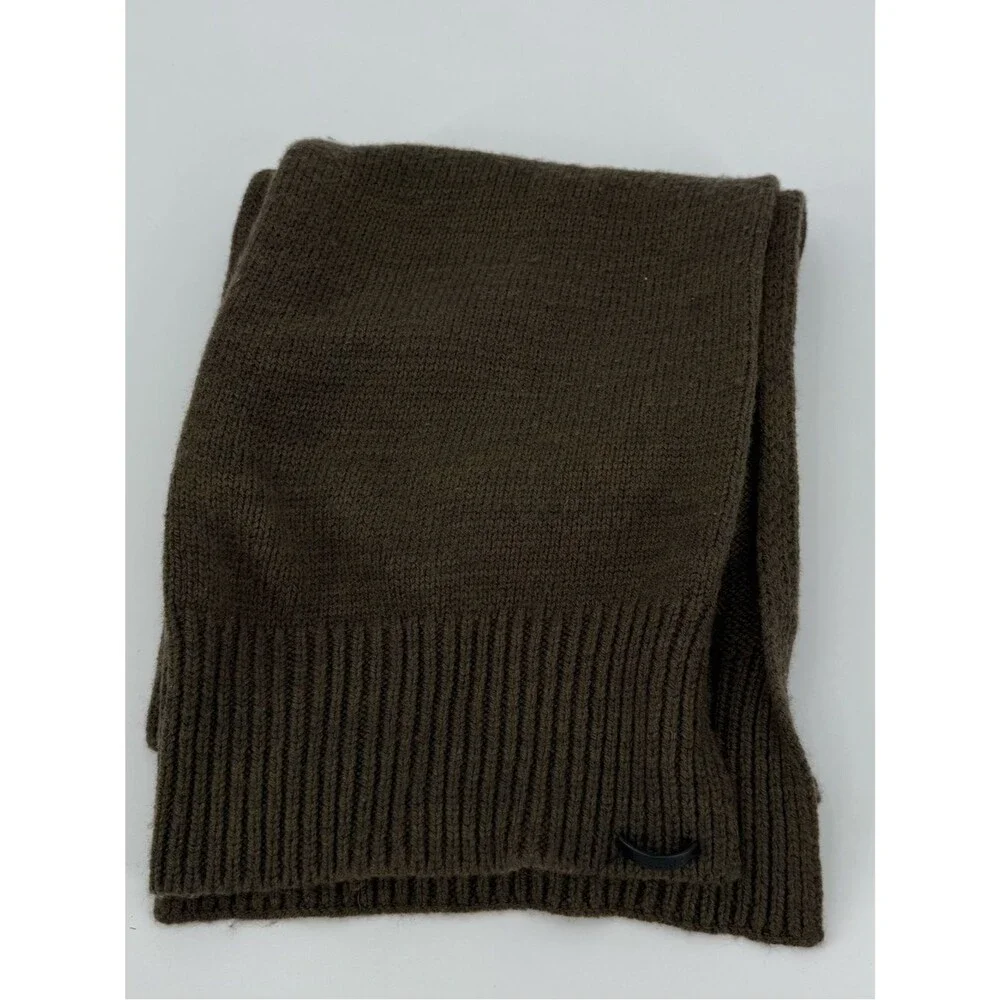 AllSaints Men's Marled Wool Blend Knit Scarf | Olive | One Size